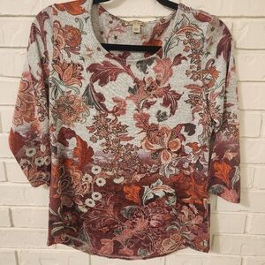 Energe Floral Patterned Women's Top Small